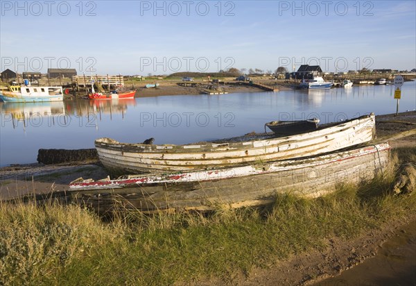 Boats on the River Blyth at Southwold harbour and Walberswick, Suffolk, England, United Kingdom, Europe