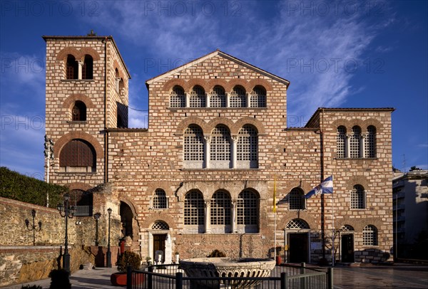 Exterior view of Hagios Demetrios Church, also known as Agios Dimtrios or Demetrios Basilica, Thessaloniki, Macedonia, Greece, Europe