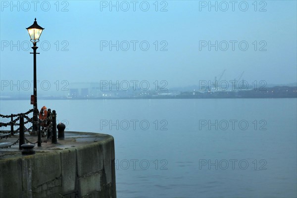 Morning atmosphere at the harbour in Liverpool, 01.03.2019