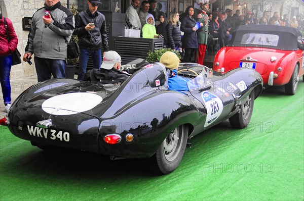 Mille Miglia 2016, time control, checkpoint, SAN MARINO, classic car race. San Marino, Italy, Europe