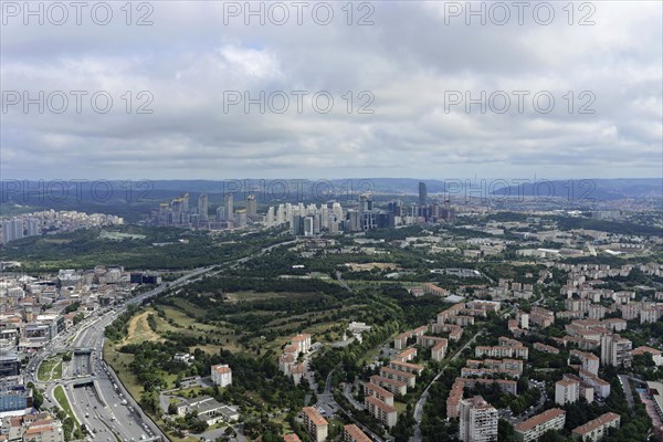 View from Istanbul Sapphire, skyscrapers, Levent, Besiktas, Istanbul, European part, Istanbul province, Turkey, Asia