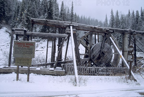 Barkerville, Gold Rush Historic Town and Park in winter, ghost town, British Columbia, Canada, North America