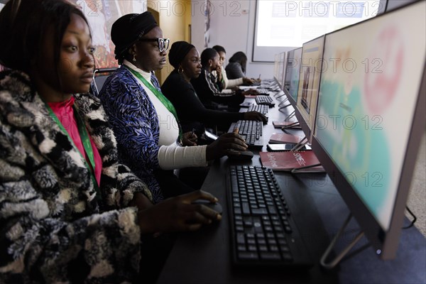 Women in the job centre of the SKYE vocational training project, Jos, 06.02.2024