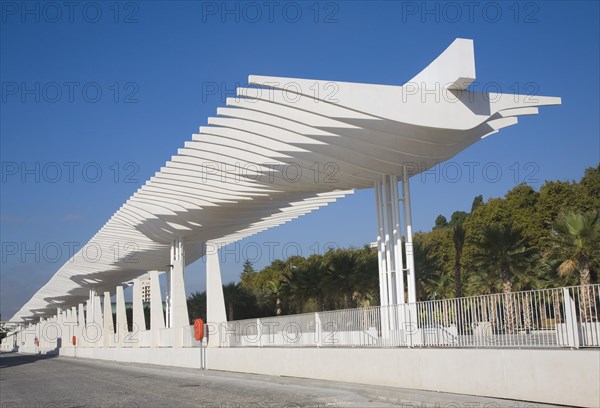 Quay two El Palmeral de las Sorpresas port development of the modern new cruise terminal, Malaga, Spain, Europe