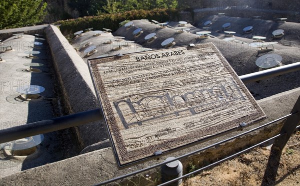 Exterior view of historic Arab Baths, Banos Arabes, Ronda, Spain, Europe