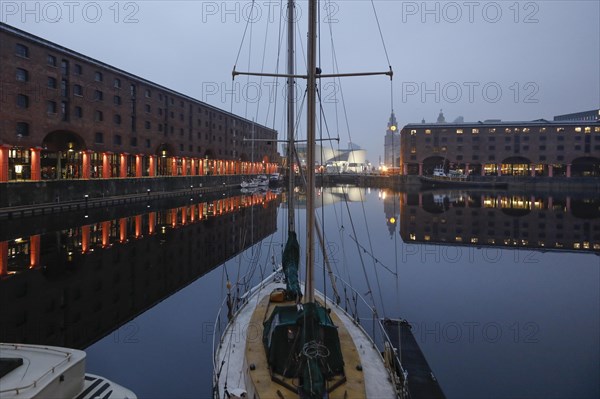 Morning atmosphere at the Royal Albert Dock Liverpool, 01.03.2019