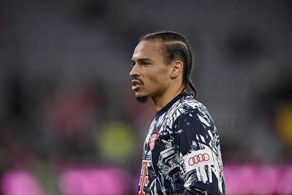 Warm-up training Leroy Sane FC Bayern Muenchen FCB (10) Portrait, Allianz Arena, Munich, Bavaria, Germany, Europe