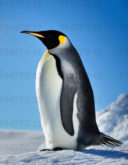 AI generated, Antarctica, snow, ice, winter, king penguin (Aptenodytes patagonicus), Antarctica