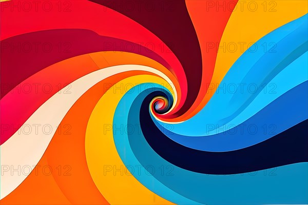 Animation incorporating vibrant colors in swirling playful patterns conveying movement, AI generated