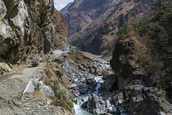 Adventurous highway to Jomsom, Nepal, Asia