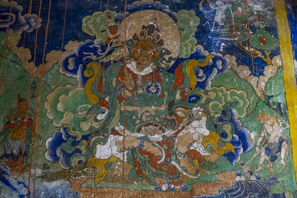 Interior of the Garphu monastery, Garphu, Kingdom of Mustang, Nepal, Asia