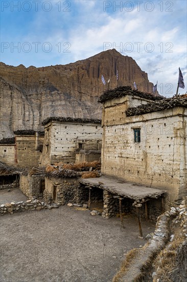 Remote Tetang village, Kingdom of Mustang, Nepal, Asia