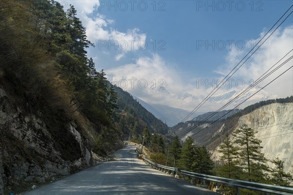 Highway through the Himalaya to Jomsom, Nepal, Asia