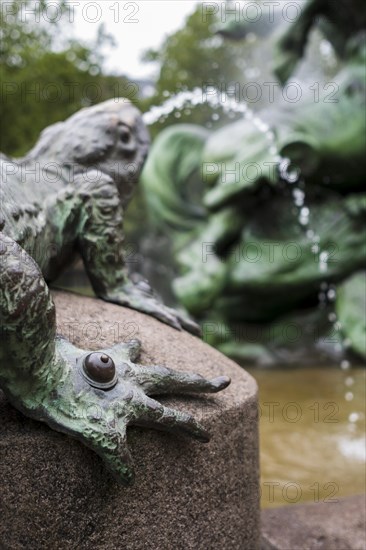 Fountain, Stuhlmann Fountain, Altona, Hamburg, Germany, Europe