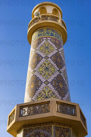 The Katara Mosque in the Katara Cultural Centre of Doha, church, church tower, wealth, Orient, Muslim, culture, cultural village, sacred building, faith, pray, prayer house, oriental, oil, wealth, travel, holiday, tourism, architecture, building, tradition, religion, world religion, history, Muslim, Arabic, cultural history, Islam, Doha, Qatar, Asia