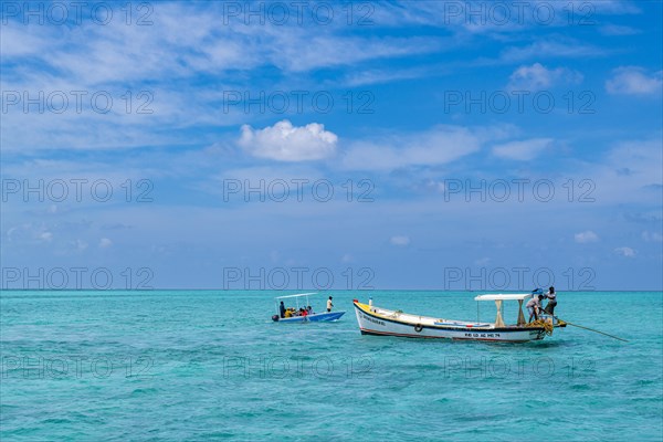 Little boat, Agatti Island, Lakshadweep archipelago, Union territory of India