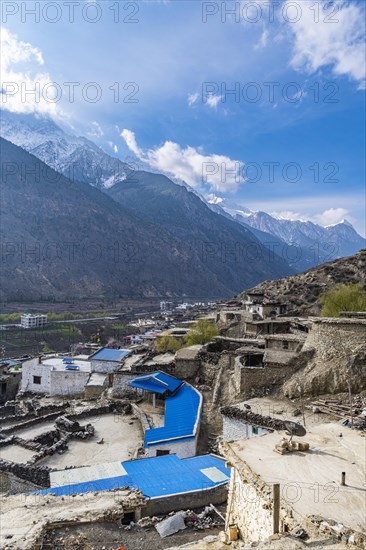 Historical village of Marpha, Jomsom, Nepal, Asia