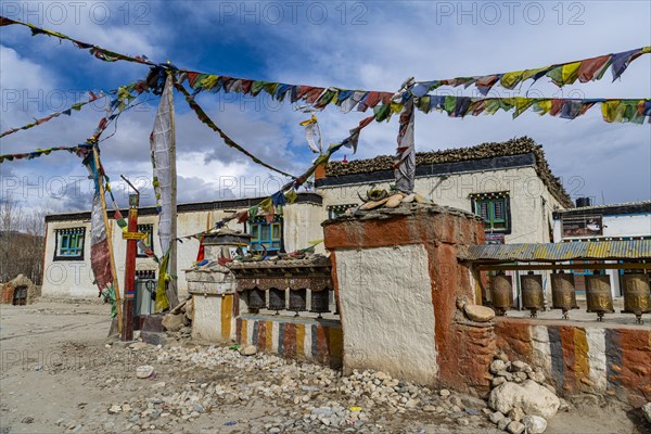 Stupas (chsrten) in Lo-Manthang village, Kingdom of Mustang, Nepal, Asia