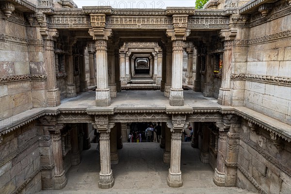 Adalaj Stepwell or Rudabai Stepwell, Adalaj, Gujarat, India, Asia