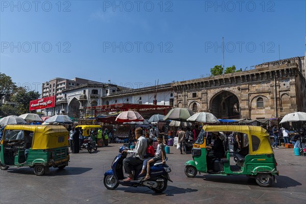 Gate to the Bhadra Fort, Unesco site, Ahmedabad, Gujarat, India, Asia