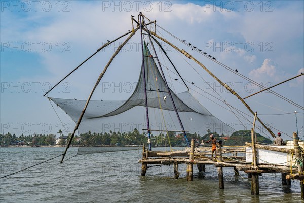 Chinese Fishing nets, Kochi, Kerala, India, Asia