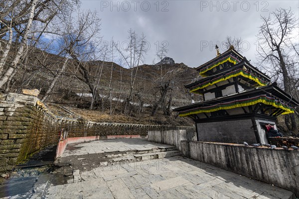 Vishnu temple, Mutinath valley, Kingdom of Mustang, Nepal, Asia