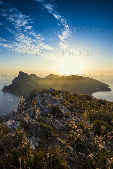 Sunrise, Cape Formentor, Port de Pollenca, Serra de Tramuntana, Majorca, Majorca, Balearic Islands, Spain, Europe