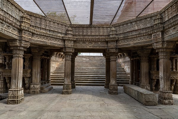 Adalaj Stepwell or Rudabai Stepwell, Adalaj, Gujarat, India, Asia