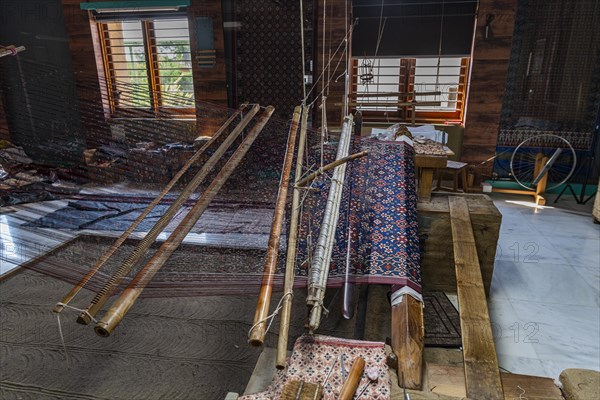 Patola double ikat silk weaving, Patan, Gujarat, India, Asia