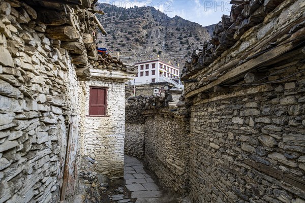 Historical village of Marpha, Jomsom, Nepal, Asia