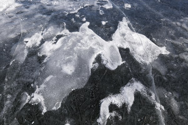 Winter, ice structure, Saint Lawrence River, Province of Quebec, Canada, North America