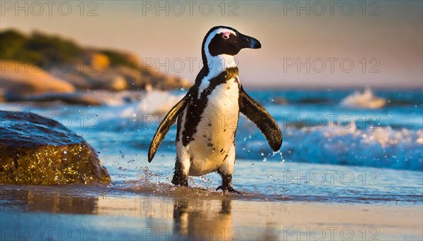 AI generated, A african penguin (Spheniscus demersus)