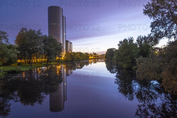 Riga. Zunds, branch of the Douga. Zunda Towers, Riga, Latvia, Europe