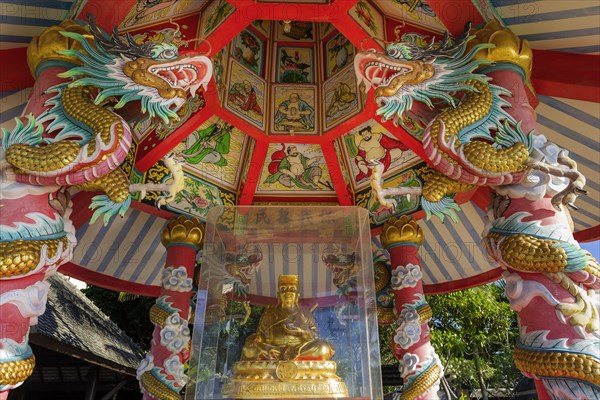 Buddhist temple at Maenam Beach, religion, temple complex, Buddhism, sacred, religious, world religion, offering, pilgrimage site, pray prayer, Asian, Buddha, colourful, tourism, travel, culture, history, world religion, building, faith, Koh Samui, Thailand, Asia