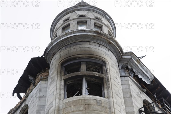 Architecture, historic building destroyed by fire, Montreal, Province of Quebec, Canada, North America