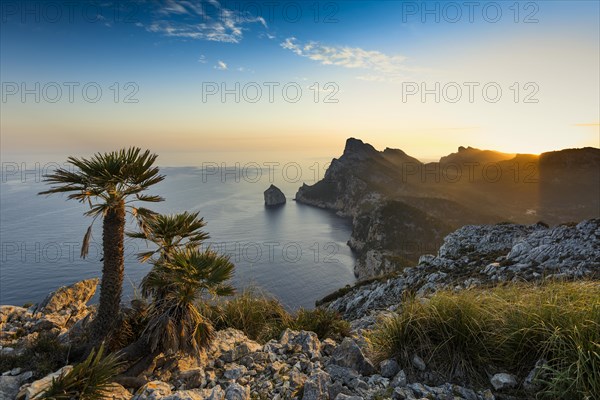 Sunrise, Cape Formentor, Port de Pollenca, Serra de Tramuntana, Majorca, Majorca, Balearic Islands, Spain, Europe