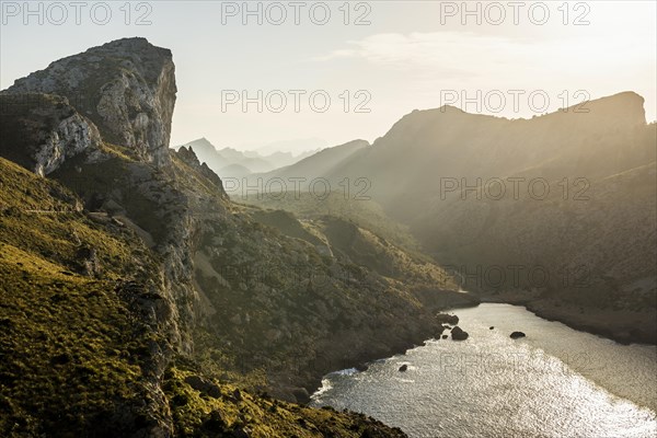 Sunset, Cape Formentor, Port de Pollenca, Serra de Tramuntana, Majorca, Majorca, Balearic Islands, Spain, Europe