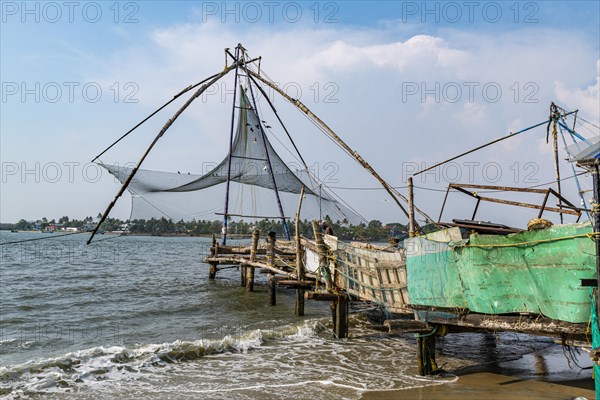 Chinese Fishing nets, Kochi, Kerala, India, Asia