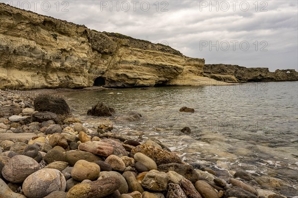 Beach with colourful stones near Malolo, Milos, Cyclades, Greece, Europe