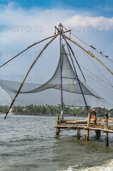 Chinese Fishing nets, Kochi, Kerala, India, Asia