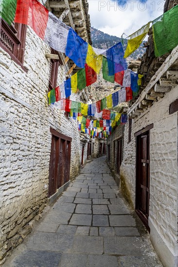 Historical village of Marpha, Jomsom, Nepal, Asia