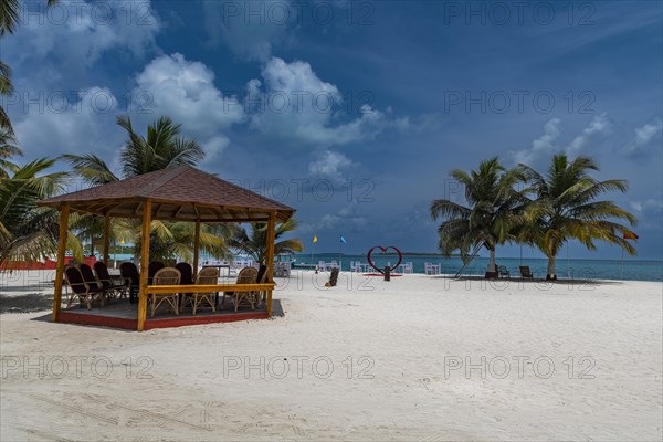 White sand beach on Bangaram island, Lakshadweep archipelago, Union territory of India