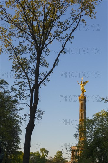 Victory Column with golden angel on the Strasse des 17. Juni, centre, monument, victory monument, statue, attraction, famous, sightseeing, trip, city trip, Tiergarten, capital, Berlin, Germany, Europe
