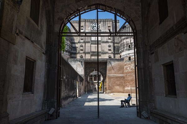 Gate to the Bhadra Fort, Unesco site, Ahmedabad, Gujarat, India, Asia