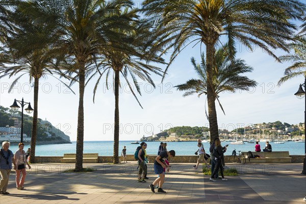 Promenade, Port de Soller, Majorca, Majorca, Balearic Islands, Spain, Europe