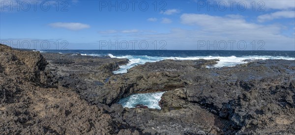 Surf at Playa de Orzola, Lanzarote, Canary Islands, Spain, Europe