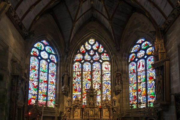 Calvary Church of Saint-Germain, Pleyben, Departement Finistere, Brittany, France, Europe