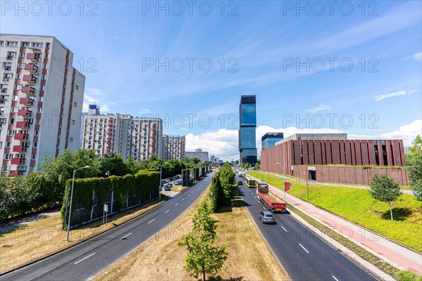 Beautiful view of Katowice, capital city of Silesia, southern Poland