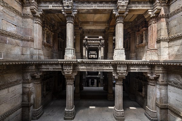 Adalaj Stepwell or Rudabai Stepwell, Adalaj, Gujarat, India, Asia