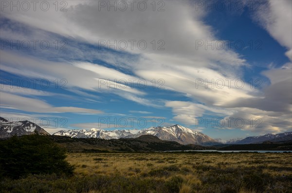 Cloudy atmosphere in the wilderness of Perito Moreno National Park on the Circuito Azara Tour, Patagonia, Argentina, South America